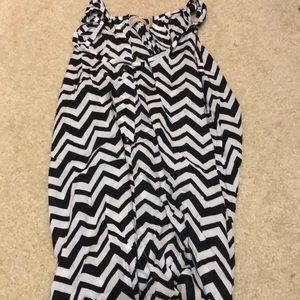 black and white striped tank